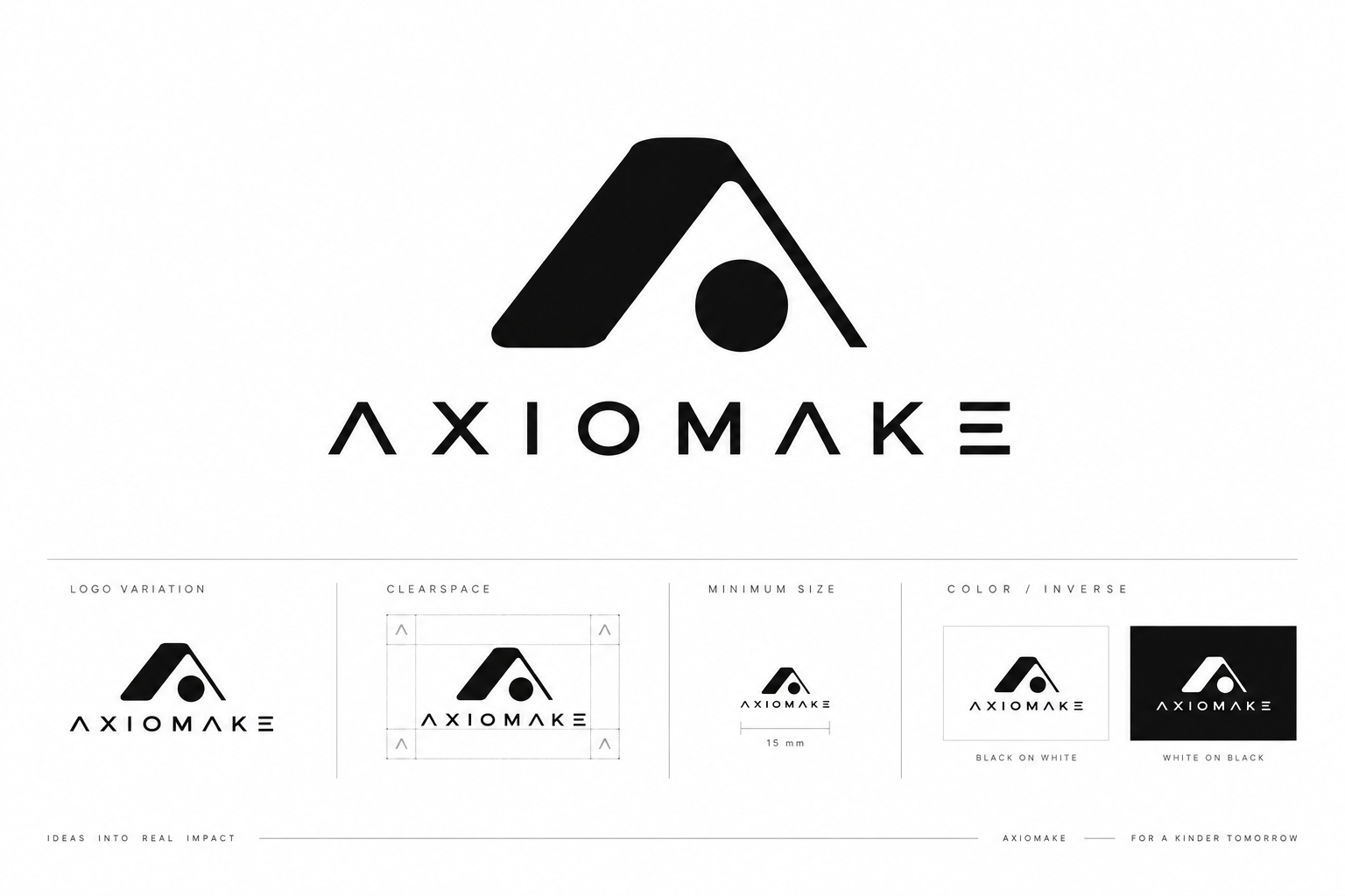 AXIOMAKE brand identity board